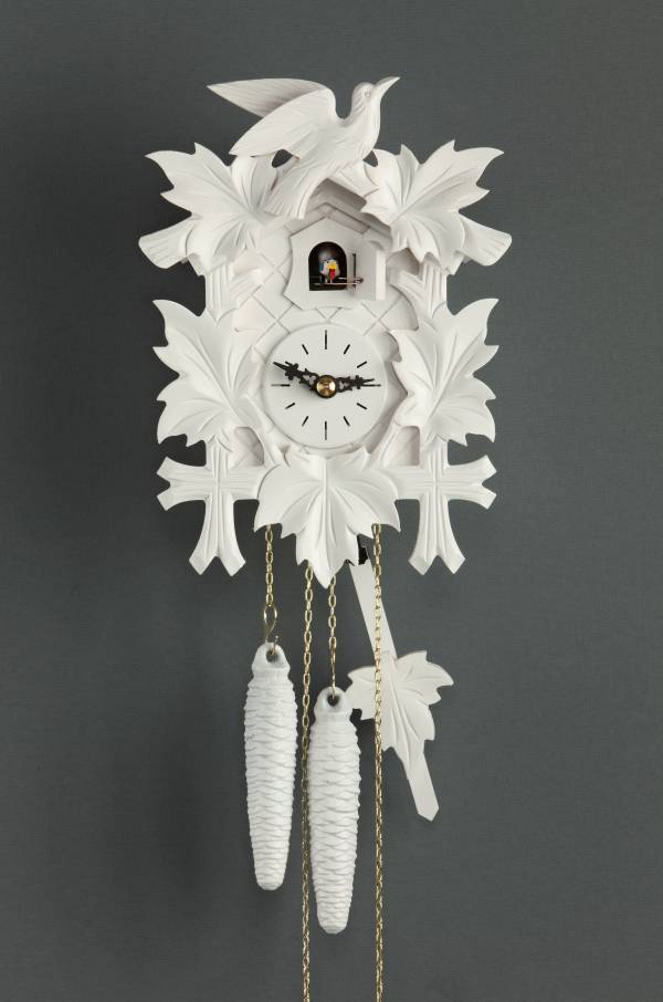 White painted Cuckoo clock