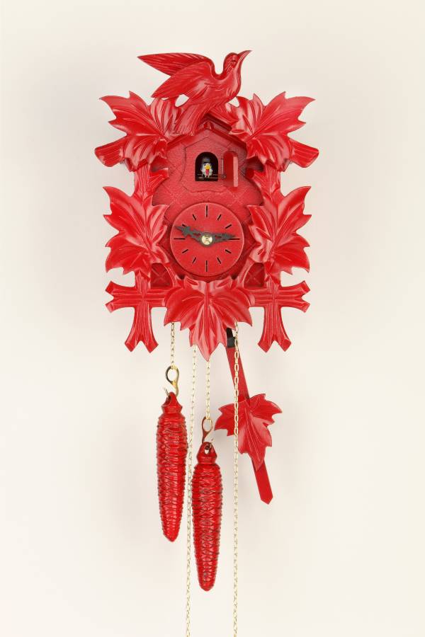 Red painted Cuckoo clock