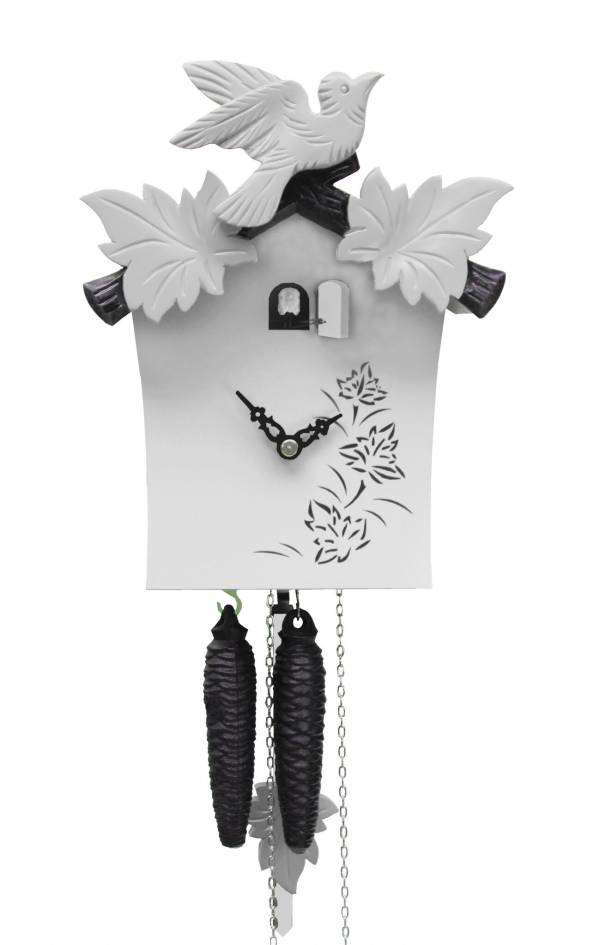 Modern day white Cuckoo Clock 'Bunt' range