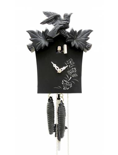Modern day black Cuckoo Clock  'Bunt' range