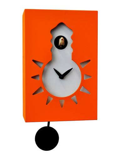 Orange Cuckoo clock, Cucu Night and Day